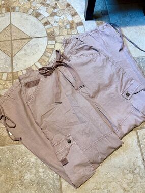 Anthropologie Mauve Cargo Pants